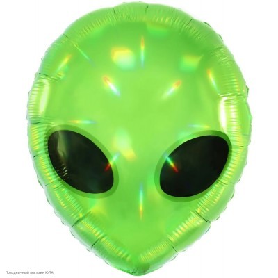 Шар фольга "Инопланетянин" (голова) 58 см 23811