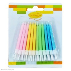 Свечи для торта "Макарунс" 6см (24 шт)