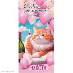 Конверт для денег "С Днём Рождения, НаКОТи"