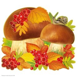 Украшение "Белые грибы" 16,4*14 см