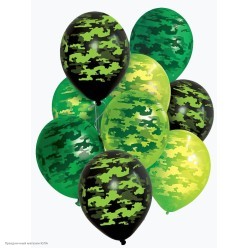 Набор шаров "Камуфляж" 5ст/рисунок 12"/30см 10 шт