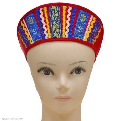 Кокошник "Вера" красный