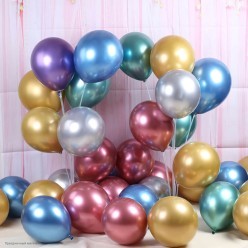 Шар без рисунка 12"/30см Хром Розовый