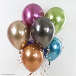 Шар без рисунка 12"/30см Хром Золото