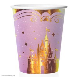 Стаканы "Замок принцессы" тиснение 250 мл, 6 шт (бумага)
