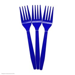 Вилки синие 15см, 10 шт (пластик)