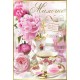 Открытка "Мамочке..." (пионы) фольга, 12*18см 5301059