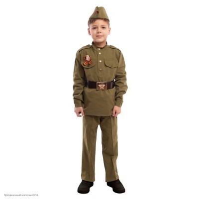 Костюм детский "Солдат ВОВ" (хлопок) р.42, 158 см 2130-42-158