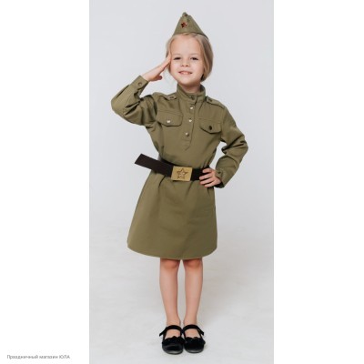 Костюм детский "Солдатка ВОВ" (хлопок) р.38, 146 см 2131-38-146