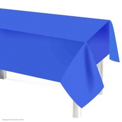 Скатерть синяя 137*274 см, полиэтилен