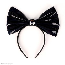 Ободок Бант чёрный с рожицей 23*21 см