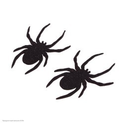 Пауки клеевые 2шт (ПВХ) чёрные 9,5*7см