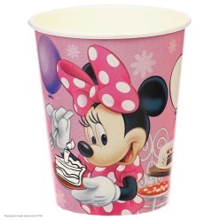Стаканы "Минни Маус" с раскраской 250 мл, 10 шт (бумага)