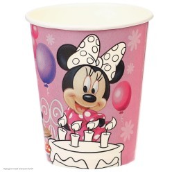 Стаканы "Минни Маус" с раскраской 250 мл, 10 шт (бумага)