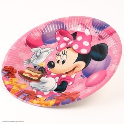 Тарелки "Минни Маус" 23 см 10 шт (бумага)