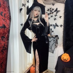 Костюм взрослый "Готика" чёрный р.42-48