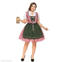 Костюм взрослый "Баварка" (красно-зелёный) р.46-48