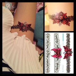 Тату переводное "Подвязки" 15*21см ассорти