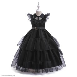 Костюм детский "Уэнсдей" танцевальное платье 120 см