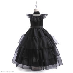 Костюм детский "Уэнсдей" танцевальное платье 120 см