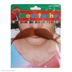 Усы прямые рыжие (клеевые)