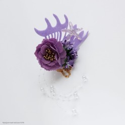 Заколка «Русалка» (звезда, цветок) фиолетовая