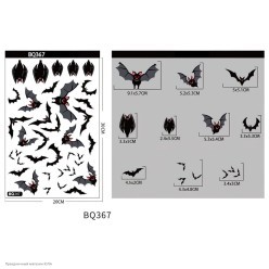 Наклейки статические "Летучие мыши" 30*20 см