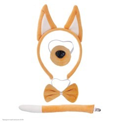 Набор Собаки (уши, нос, бабочка, хвост) бежевый, ворс