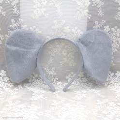 Набор Слоника (уши, хобот, бабочка, хвост) серый, ворс