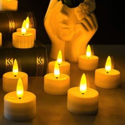 Свеча LED 3,6*4,5см мерцание, фитиль (тёплый белый свет)