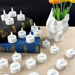 Свеча LED 3,6*4,5см мерцание, фитиль (тёплый белый свет)