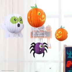 Подвеска бумажная объёмная "Призрак-пучеглаз" 24*30см