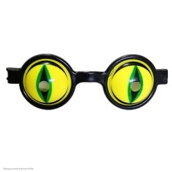 Очки детские "Кошачьи глаза" (пластик; без стёкол) 13*4 см