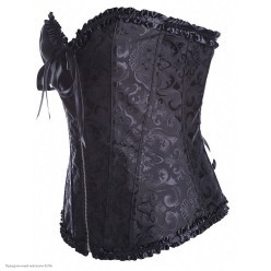 Корсет Дамаск (замок) чёрный р.4XL
