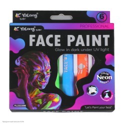 Грим Карандаши выдвижные "Неон" (6шт) свет в UF-лучах