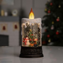 Снежная фигура "Свеча" свет, музыка (стекло,пластик) 25*12