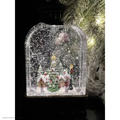 Снежная фигура "Лампа" свет, музыка (стекло, пластик) 21*10