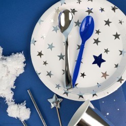 Ложки синие 15см, 10 шт (пластик)