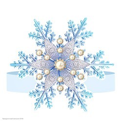 Ободок бумажный "Снежинка"