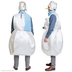 Костюм взрослый "Снеговик Морковкин" р.52, 176 см