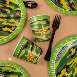 Стаканы "Камуфляж звёздный" 250 мл 6 шт, бумага