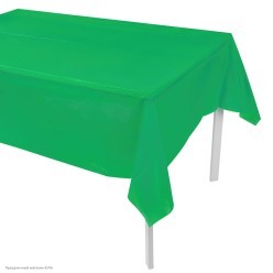 Скатерть зелёная 137*274 см, полиэтилен