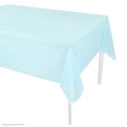 Скатерть светло-голубая 137*274 см, полиэтилен