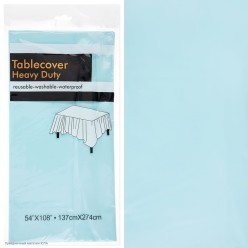 Скатерть светло-голубая 137*274 см, полиэтилен