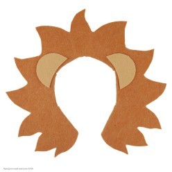 Ободок Лев с гривой (фетр) 24*27см