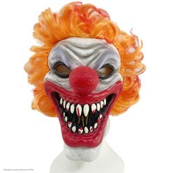 Маска Клоун Жуткий (рыжий), латекс