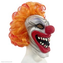 Маска Клоун Жуткий (рыжий), латекс