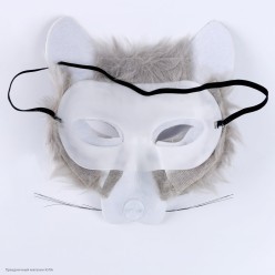 Маска Волк с мехом (текстиль)