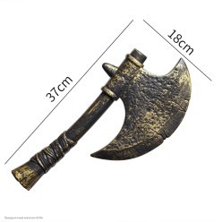 Топор Варвара боевой 18*37см, под бронзу (пластик)