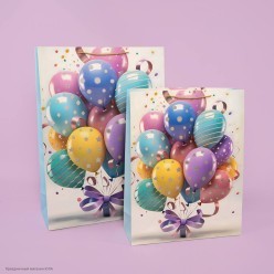 Пакет XL 55*43*15см "Букет шаров" (тиснение)